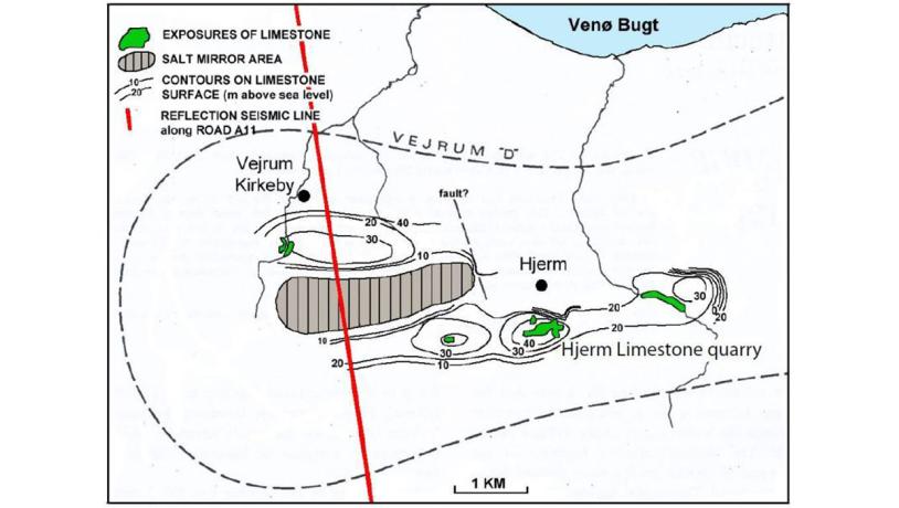 Hjerm Limestone Quarry map